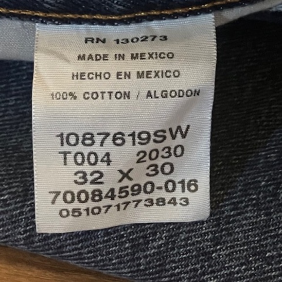 Vintage Rustler Jeans Size 34 Faded Denim Tag 32x30 - Picture 2 of 3